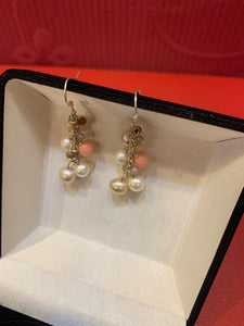 Boucle d’oreilles en perles de culture d’eau douce(Bo059)
