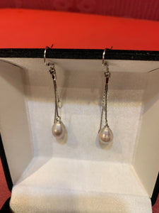 Boucle d’oreilles en perles de culture d’eau douce(Bo069)