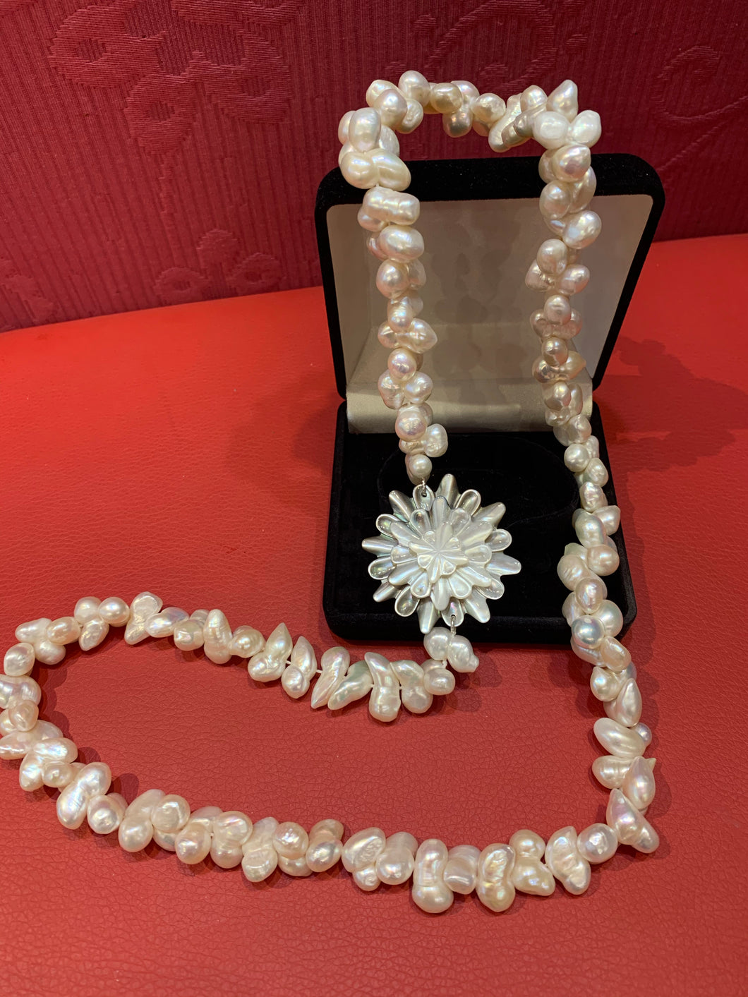 Collier en perles baroque(Co021)